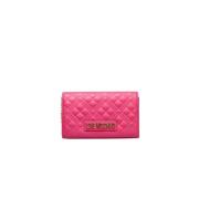 Love Moschino Fuchsia Crossbody Väska med Kedja Pink, Dam