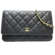 Chanel Vintage Pre-owned Laeder chanel-vskor Black, Dam