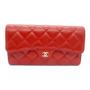 Chanel Vintage Pre-owned Laeder plnbcker Red, Dam