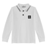 Stone Island Långärmad Pikétröja White, Unisex