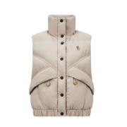 Moncler Vadderad Väst Jackor Beige Beige, Dam