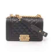 Chanel Vintage Pre-owned Tyg axelremsvskor Black, Dam