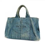 Prada Vintage Pre-owned Denim prada-vskor Blue, Dam