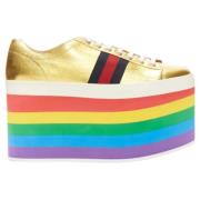 Gucci Vintage Pre-owned Laeder sneakers Multicolor, Dam