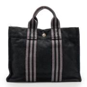 Hermès Vintage Pre-owned Canvas totevskor Black, Dam