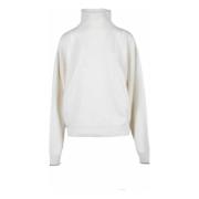 Alysi Ull Cashmere Stickad Tröja White, Dam