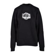 Diesel Svart Sweatshirt för Kvinnor Black, Dam