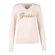 Guess Elegant Viskosblandning Spandex Topp Pink, Dam