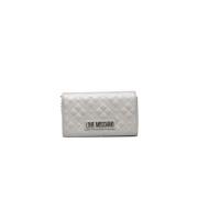 Love Moschino Silver Crossbody Väska med Kedja Gray, Dam