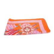 Hermès Vintage Soleil 90x90cm Sidenscarf i Orange Multicolor, Dam