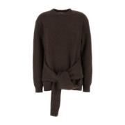 JW Anderson Brun Melange Oversize Nylontröja Brown, Dam