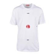 Diesel Bomull Casual T-shirt White, Herr