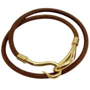 Hermès Vintage Pre-owned Laeder armband Brown, Dam