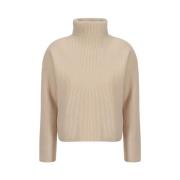 Max Mara Goliath Turtleneck Sweater Beige Beige, Dam