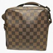 Louis Vuitton Vintage Pre-owned Tyg axelremsvskor Brown, Dam