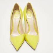 Dior Vintage Pre-owned Tyg klackskor Yellow, Dam