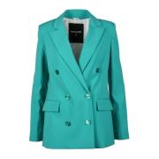 Patrizia Pepe Elegant Jacka med Polyester och Elastan Green, Dam