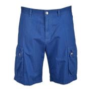 Bikkembergs Bomull Elastan Bermuda Shorts Blue, Herr