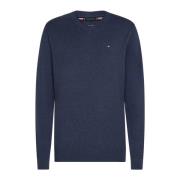 Tommy Hilfiger Ikonisk Bomull Kashmir Tröja Blue, Herr