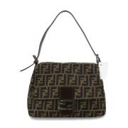 Fendi Vintage Pre-owned Canvas axelremsvskor Brown, Dam