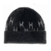 Hést Svart Asta Beanie Mössa Mohair Blandning Black, Dam