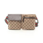 Gucci Vintage Pre-owned Canvas gucci-vskor Beige, Dam