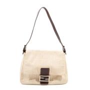 Fendi Vintage Pre-owned Canvas axelremsvskor Beige, Dam