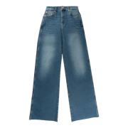 7 For All Mankind Lux Vintage Wide Leg Denim Jeans Blue, Herr