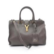 Yves Saint Laurent Vintage Pre-owned Laeder handvskor Gray, Dam