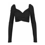 Aniye By Elegant Topp med Stretchigt Tyg Black, Dam