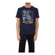 Etro Blå Roma T-shirt Blue, Herr