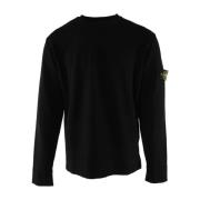 Stone Island Svart Ullblandning Herrtröja Black, Herr