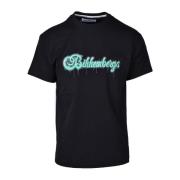 Bikkembergs Stilig Bomull T-shirt för Män Black, Herr