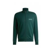 Hugo Boss Grön Zip-Up Sweatshirt Green, Herr