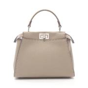 Fendi Vintage Pre-owned Laeder handvskor Beige, Dam