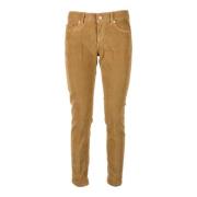 Dondup Casual Lyocell Bomullsbyxor Brown, Dam