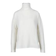 Ermanno Scervino Lyxig Ull Cashmere Stickad Topp White, Dam