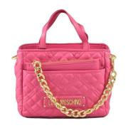 Love Moschino Stilig PU Axelväska Pink, Dam