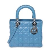 Dior Vintage Pre-owned Laeder handvskor Blue, Dam