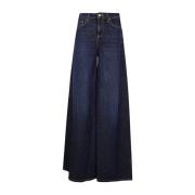 Roy Roger's Denim Wide Leg Jeans Blue, Dam