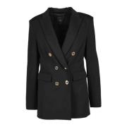 Pinko Elegant Blazer med Stretchigt Tyg Black, Dam