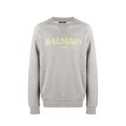 Balmain Grå Sweatshirts - Normal passform Gray, Herr