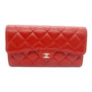 Chanel Vintage Pre-owned Laeder plnbcker Red, Dam