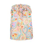 Love Moschino Cupro Bomullsblandning Stilig Topp Multicolor, Dam