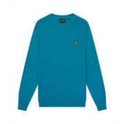 Lyle & Scott Merino Crew Jumper Blue, Herr