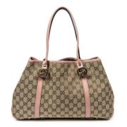 Gucci Vintage Pre-owned Canvas gucci-vskor Beige, Dam