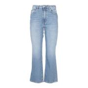 Icon Denim Flared Fit Comfort Jeans Blue, Dam