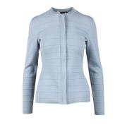 Emporio Armani Stiligt Stickad Toppblandning Blue, Dam