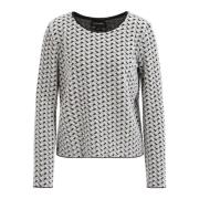 Emporio Armani Devoré Touch Sweaters Rund Hals Lång Ärm Multicolor, Da...