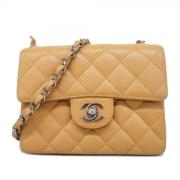 Chanel Vintage Pre-owned Laeder chanel-vskor Beige, Dam